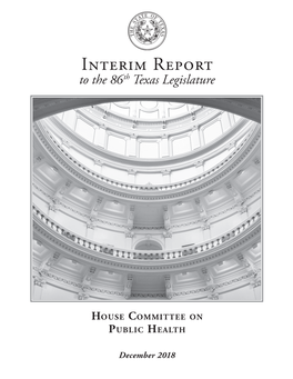 House Committee on Public Health Interim Report