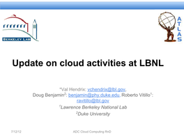 Update on Cloud Activities at LBNL
