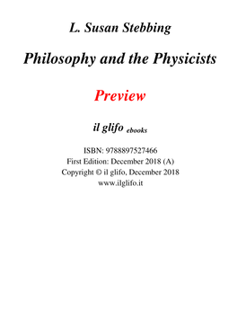 Philosophy and the Physicists Preview