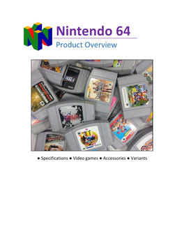 Nintendo 64 Product Overview