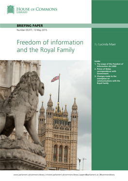 Freedom of Information and the Royal Family