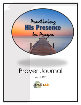 Prayer Journal March 2019