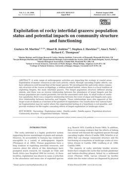 Exploitation of Rocky Intertidal Grazers: Population Status and Potential Impacts on Community Structure and Functioning