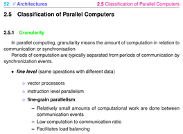 2.5 Classification of Parallel Computers