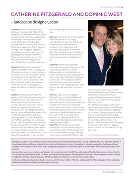 CATHERINE FITZGERALD and DOMINIC WEST – Landscape Designer, Actor