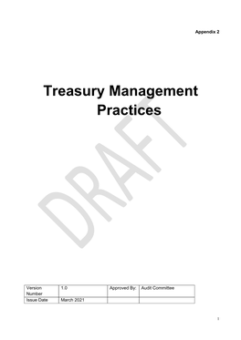 Treasury Management Practices (Tmps)
