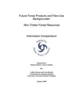 Non-Timber Forest Resources Information Compendium