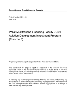 Civil Aviation Development Investment Program (Tranche 3)