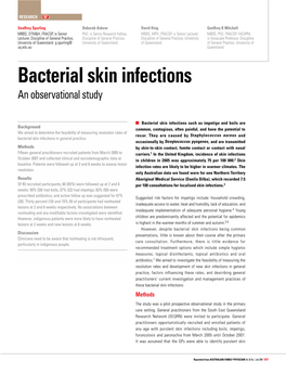 Bacterial Skin Infections an Observational Study