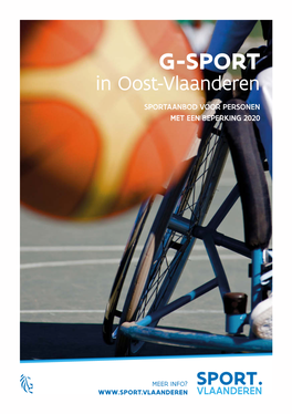 G-Sportbrochure Provincie Oost-Vlaanderen