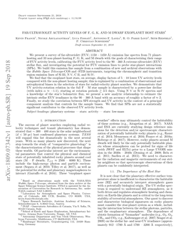 Arxiv:1809.07342V1 [Astro-Ph.SR] 19 Sep 2018