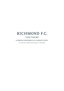 Richmond F.C. Comes to Life