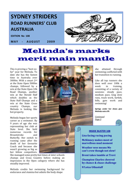 Melinda's Marks Merit Main Mantle SYDNEY STRIDERS
