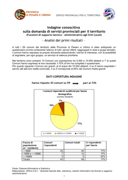 I Primi 3 Servizi Selezionati Come Prioritari Sono