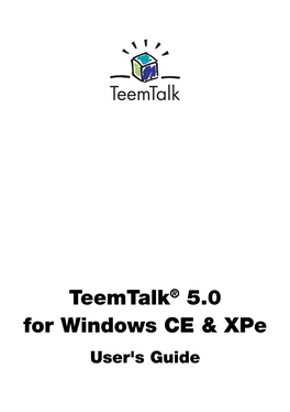 Teemtalk® 5.0 for Windows CE & Xpe User's Guide