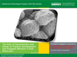 The Role of Geochemistry and Stress on Fracture Development And