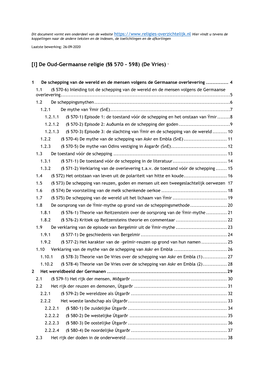 De Oud-Germaanse Religie (§§ 570 - 598) (De Vries) 1