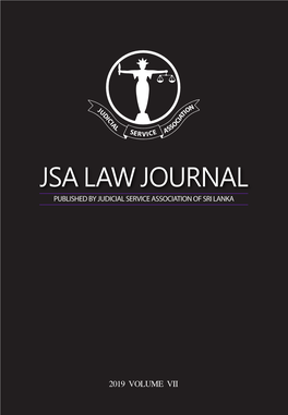 Published by Judicial Service Association of Sri Lanka