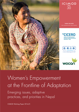 Women's Empowerment at the Frontline of Adaptation