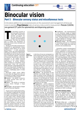 Binocular Vision