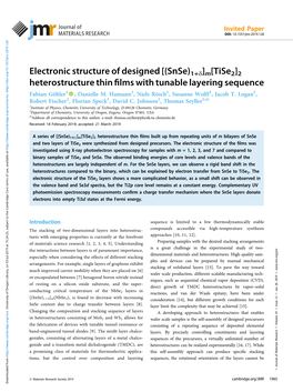 Electronic Structure of Designed [(Snse)1+D ]M [Tise2]