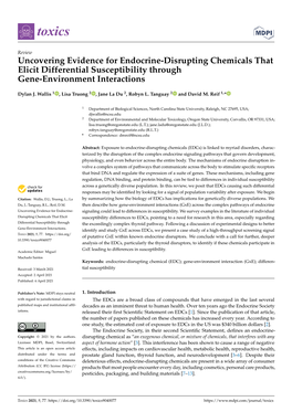 Uncovering Evidence for Endocrine-Disrupting Chemicals That Elicit Differential Susceptibility Through Gene-Environment Interactions