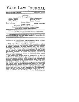 Plant V. Woods, 176 Mass. 492; Vegelahn V. Guntner, 167 Id. 92, Where an Unbroken Line of Authorities Reiterates the Doctrine That COMMENT