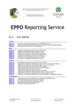 EPPO Reporting Service