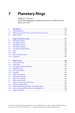 7 Planetary Rings Matthew S