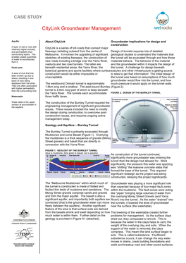 Citylink Groundwater Management