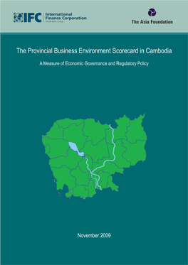 The Provincial Business Environment Scorecard in Cambodia