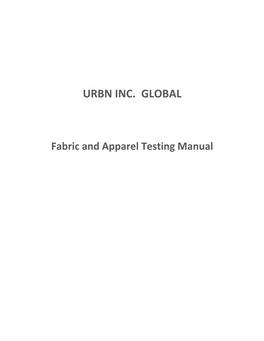 URBN Global Apparel Testing/Labeling Manual