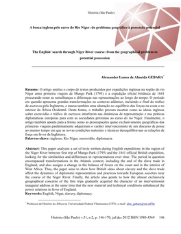 História (São Paulo) V.31, N.2, P. 146-170, Jul/Dec 2012