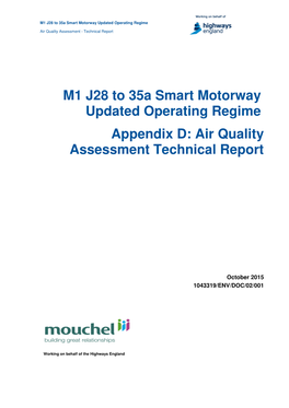M1 J28 to 35A Smart Motorway Updated Operating Regime