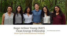 Roger Arliner Young (RAY) Clean Energy Fellowship
