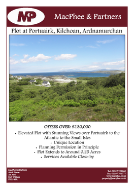 Plot at Portuairk, Kilchoan, Ardnamurchan