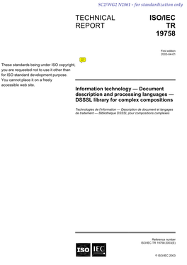 Iso/Iec Tr 19758:2003(E)