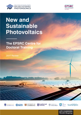 New and Sustainable Photovoltaics