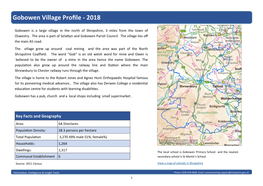 Gobowen Village Profile - 2018