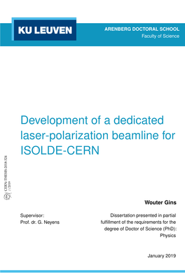 Development of a Dedicated Laser-Polarization Beamline for ISOLDE-CERN