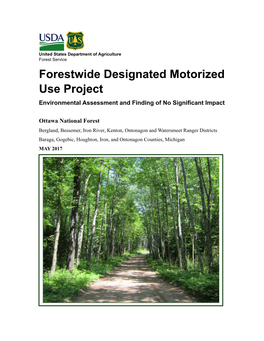 Forestwide Designated Motorized Use Project Environmental Assessment and Finding of No Significant Impact