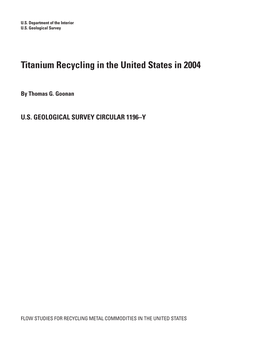 Titanium Recycling in the United States in 2004