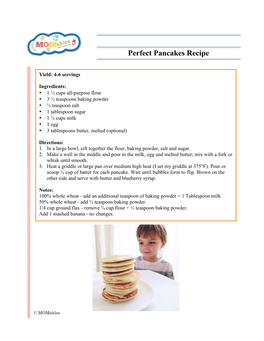 Perfect Pancakes Recipe