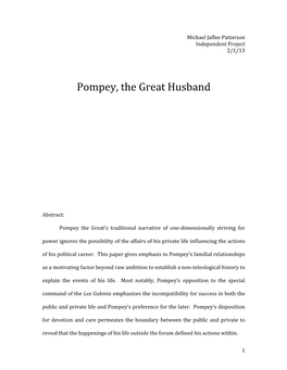 Pompey, the Great Husband