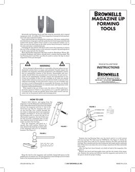 Magazine Lip Forming Tools