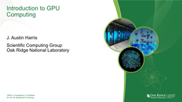 Introduction to GPU Computing