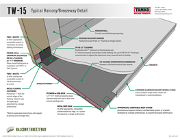 TW-15 Typical Balcony/Breezeway Detail