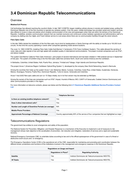 3.4 Dominican Republic Telecommunications