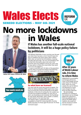 No More Lockdowns in Wales