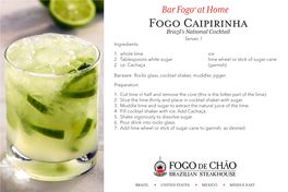 Strawberry Hibiscus Caipirinha and Fogo Caipirinha